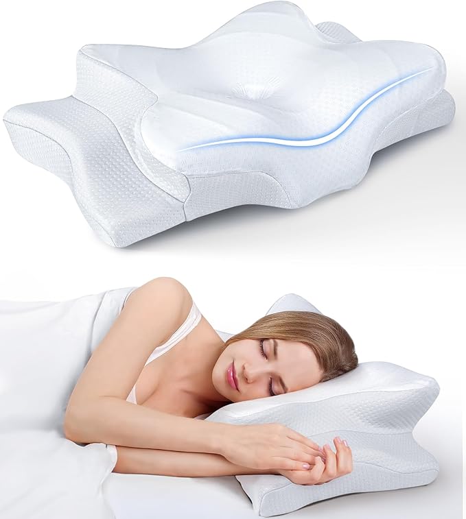 Ultra Pain Relief Cooling Pillow for Neck Support, Adjustable Cervical Pillow Cozy Sleeping