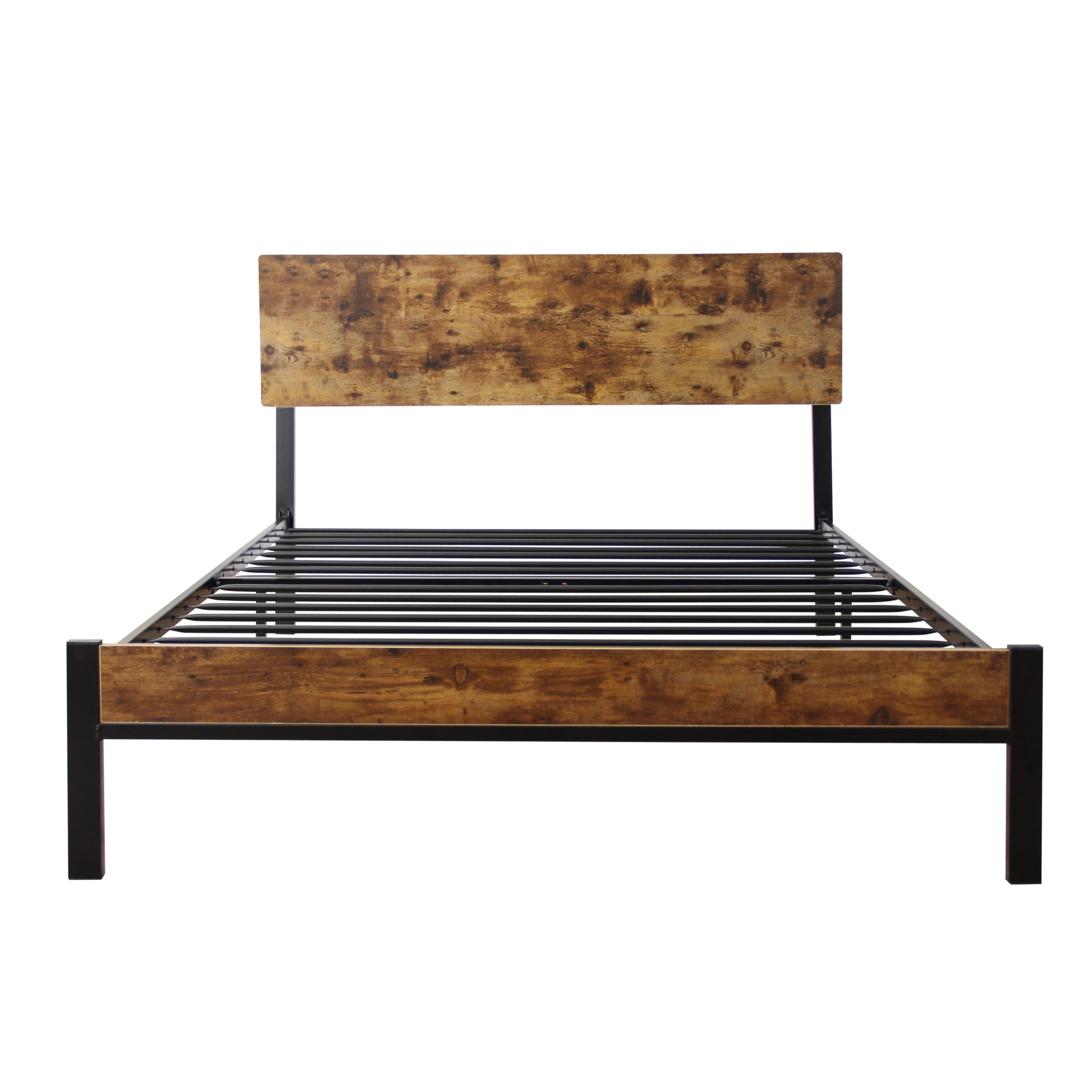 Strawberry Fairy Twin Size Metal Bed Frame with Sturdy System, Modern Style and Comfort for Any Bedroom, Black