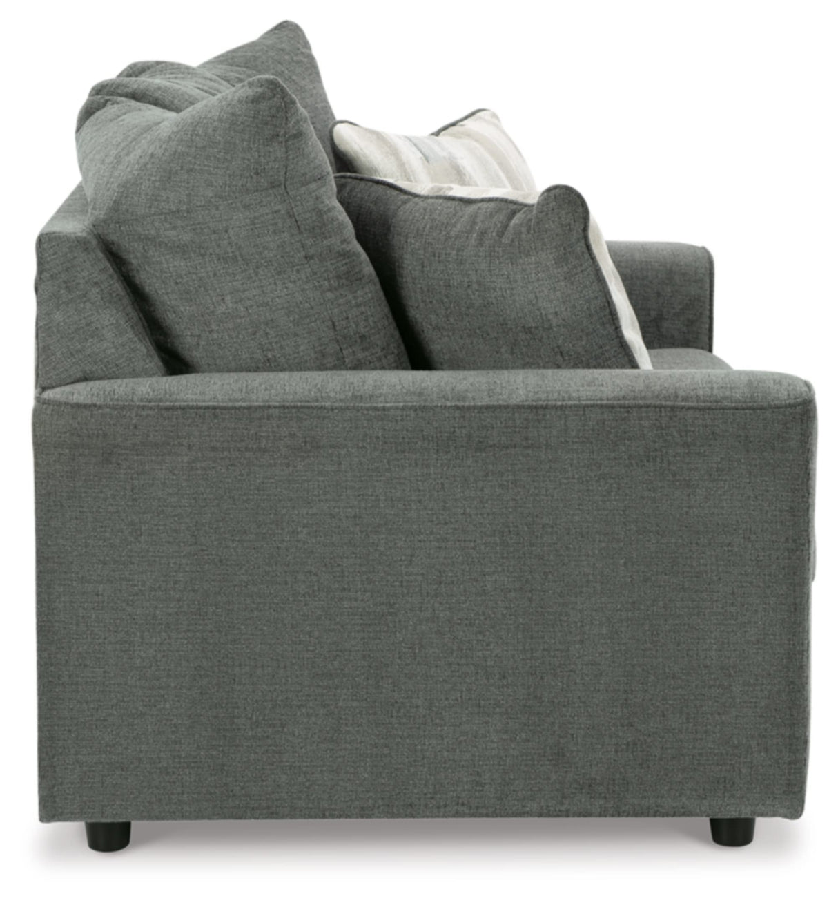 Stairatt Casual Loveseat with Flared Arms, Gray