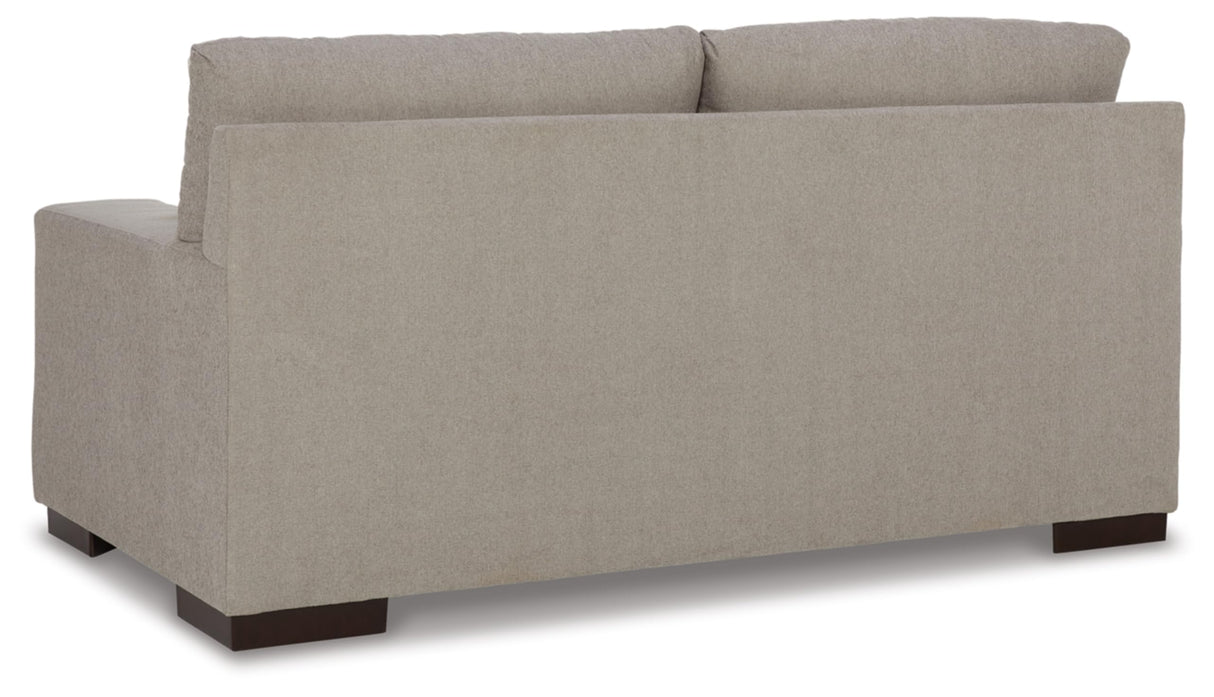 Design by Ashley Maggie Contemporary Loveseat for Living Room, Light Brown