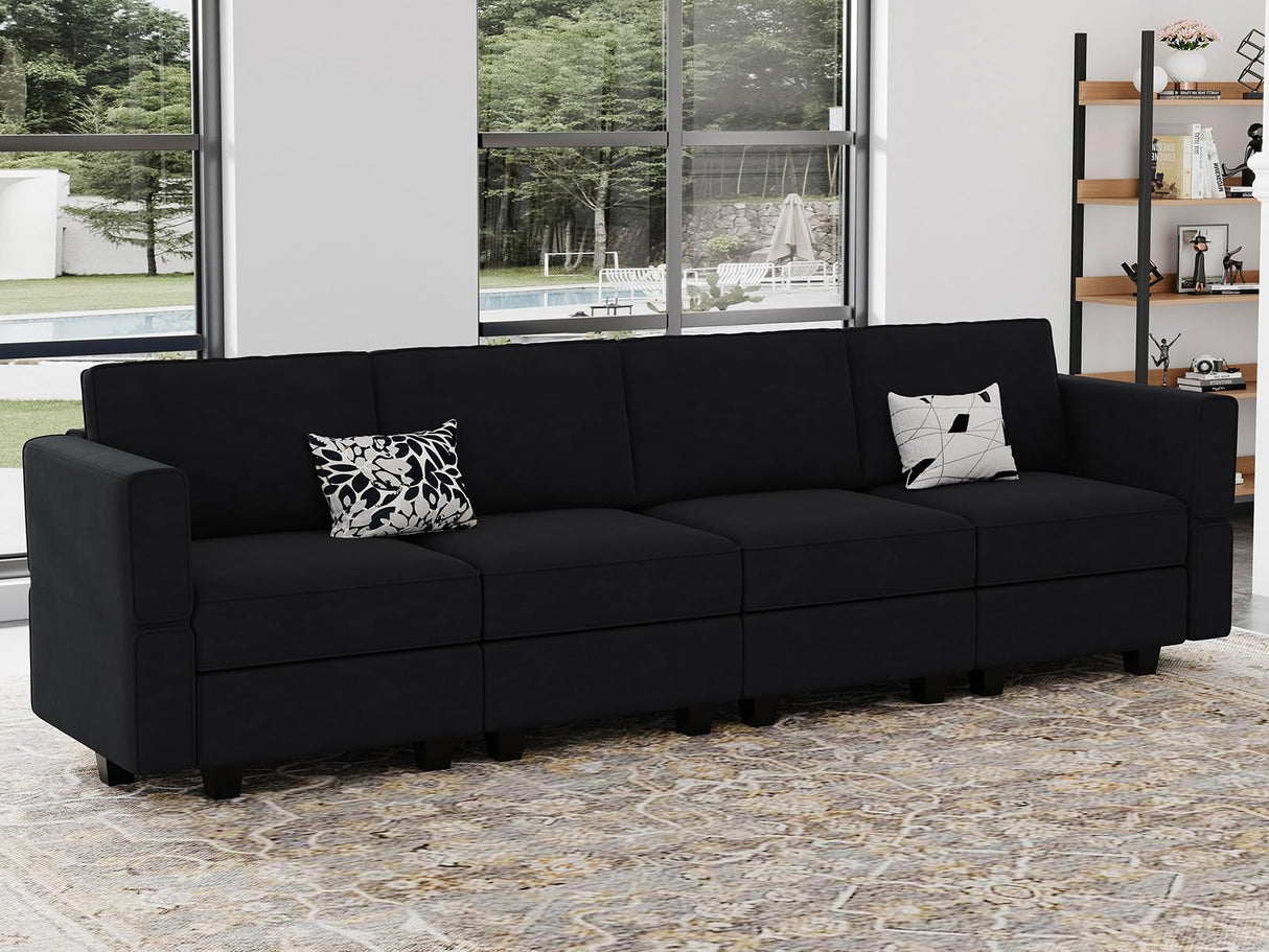 Modular Sofa Couch with Storage Seats Sectional Sofa Velvet Sofa for Living Room
