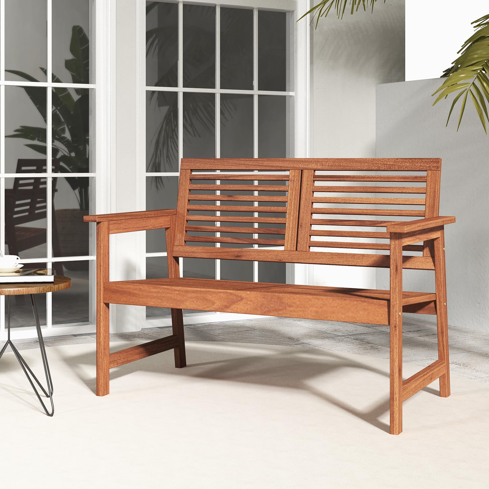 Outdoor Bench with Cushion