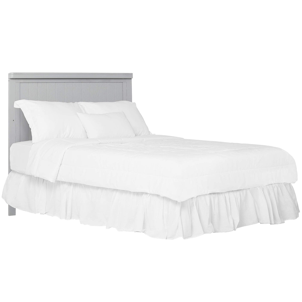 Wood 4-in-1 Convertible Crib in Pebble Grey, Greenguard Gold Certified, JPMA Certified, 3 Mattress Height Settings, Built of New Zealand Pinewood