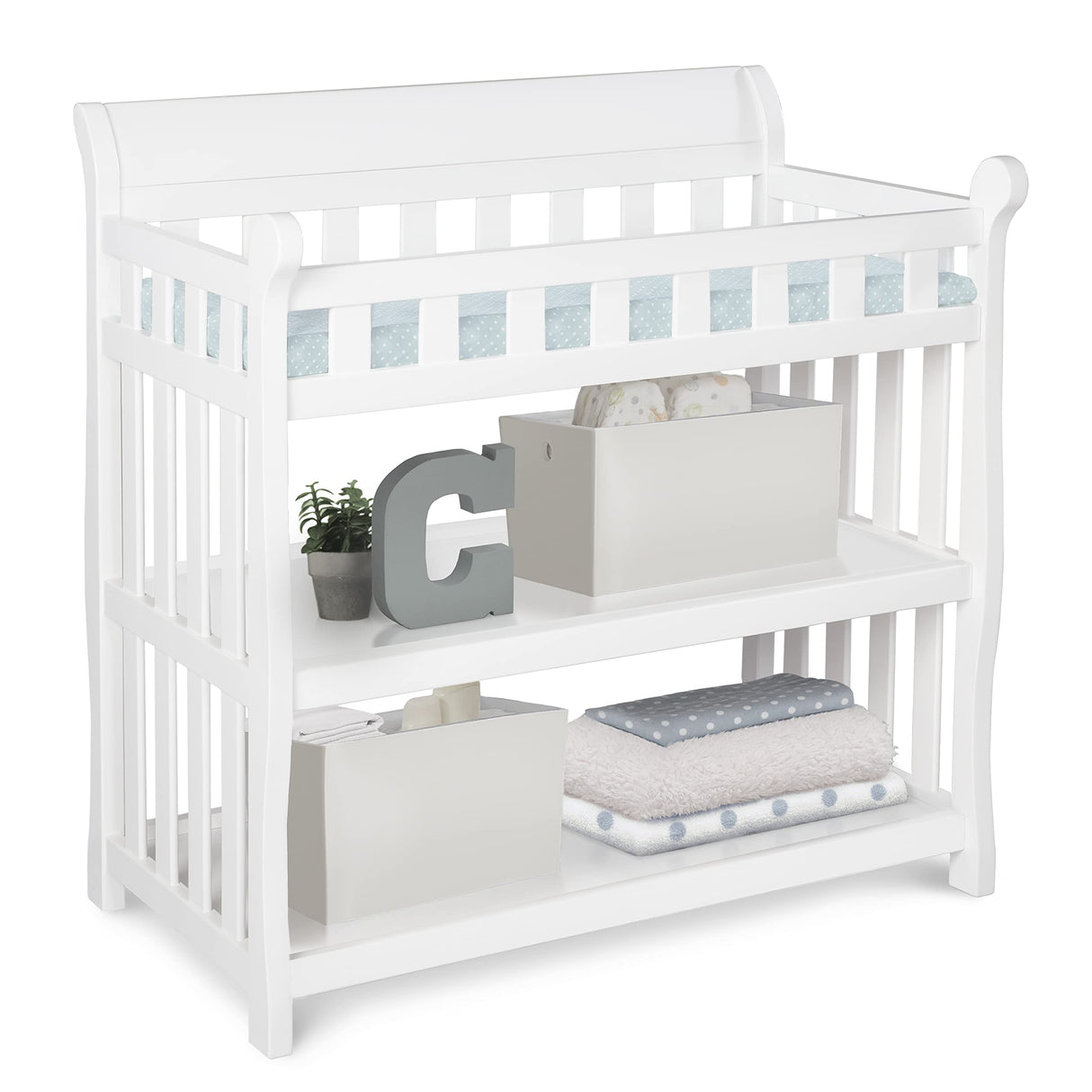 Eclipse Changing Table with Changing Pad, White