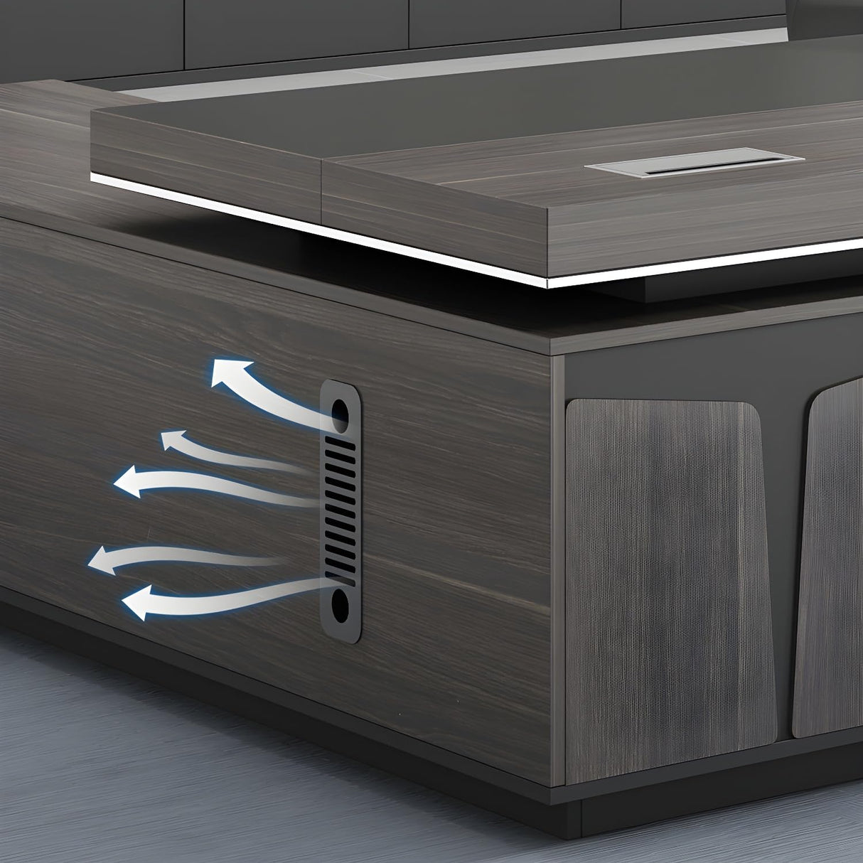 Executive L-Shaped Workstation – Modern Office Desk with Storage