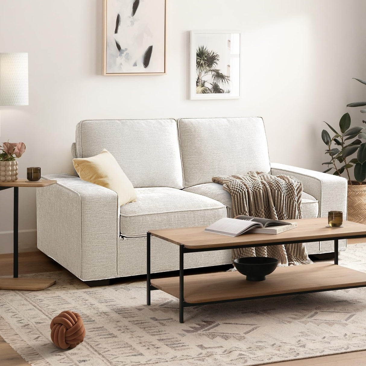 71.25" Loveseat Sofa Couch for Living Room, Chenille Modern Sofa Couch