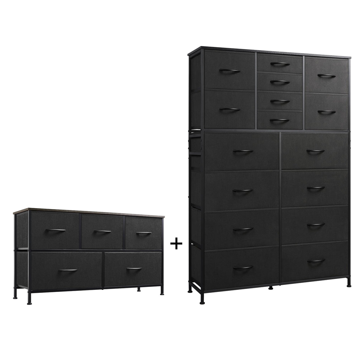 5 Drawers Dresser and 16 Drawers Dresser Set