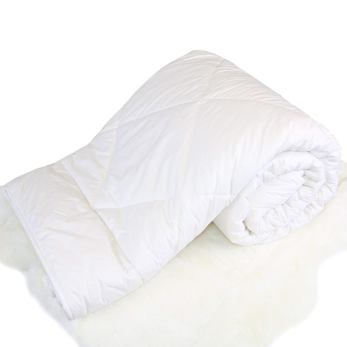 Premium Australian Wool Duvet Insert Bed Comforter, Mid-Weight Wool Fill 52.8 oz Wool