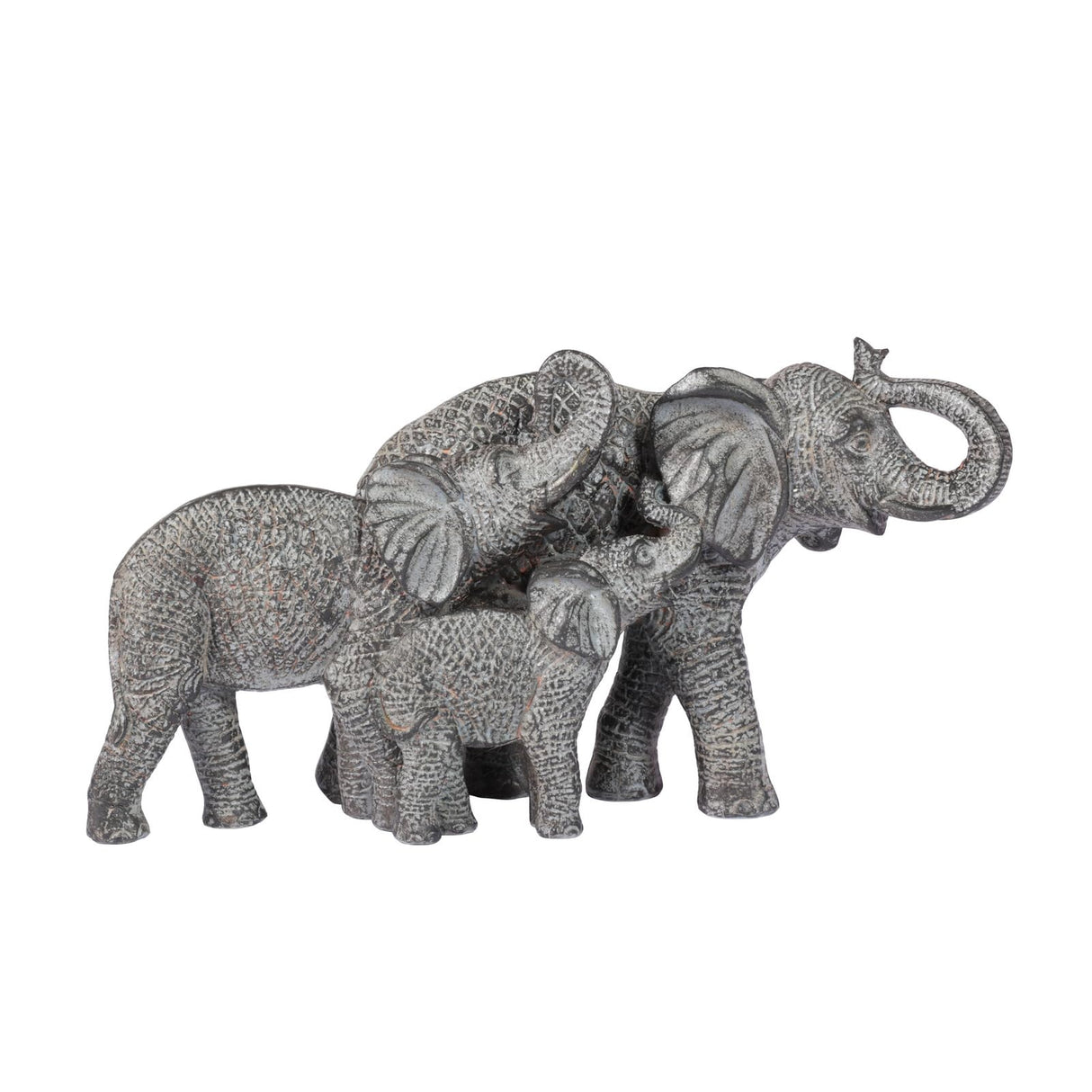 Adorn Your Space with Charm: Resin Elephant Family Decor Sculpture, Perfect Addition
