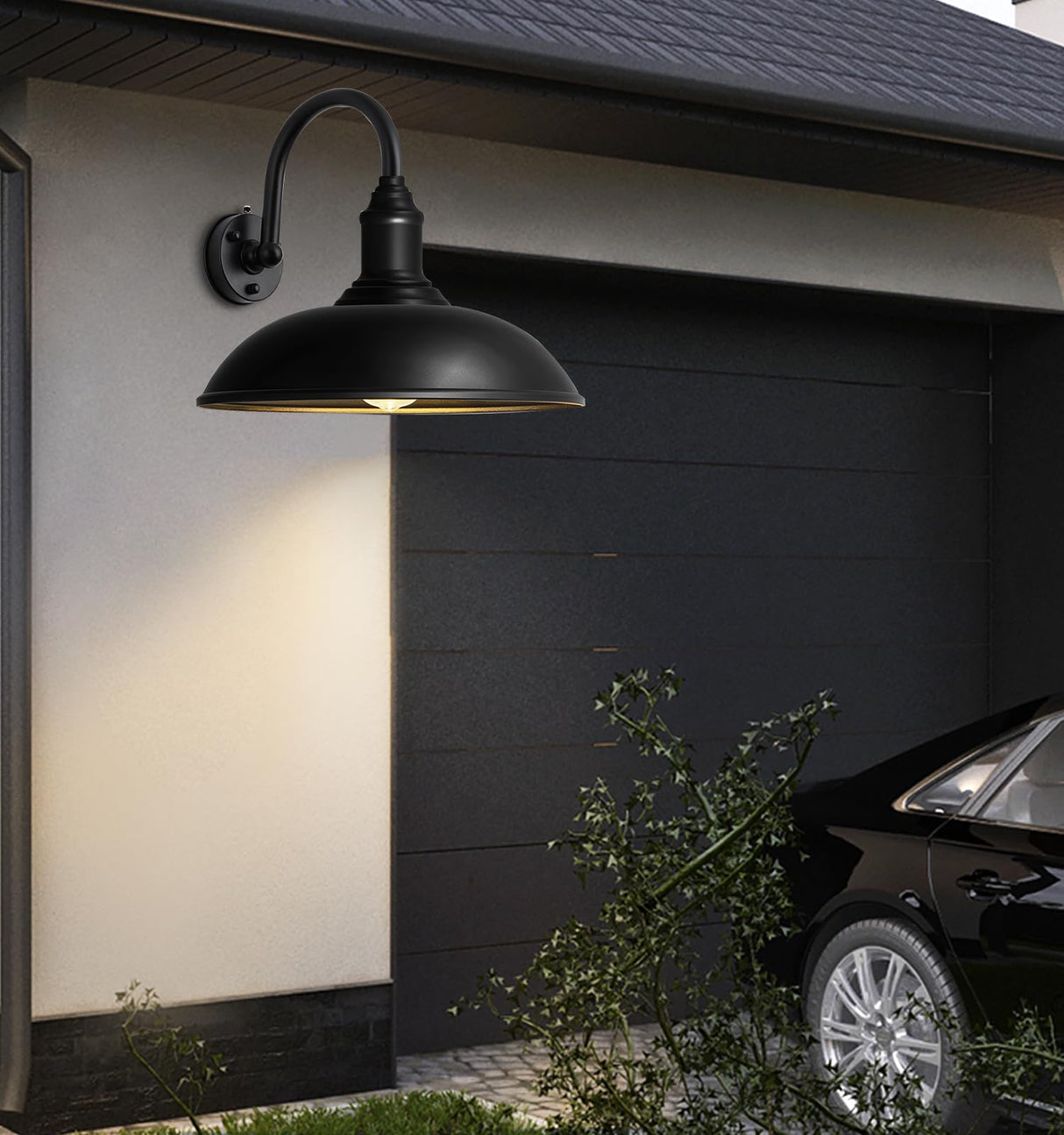 Inch Large Outdoor Barn Gooseneck Lights, Dusk to Dawn Farmhouse Wall Mounted Barn