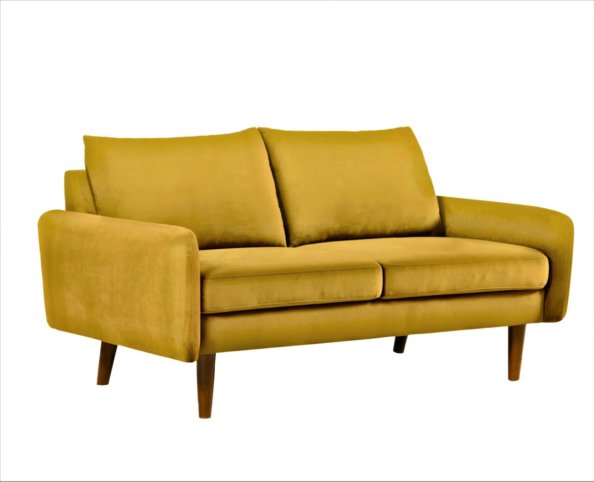 Furniture Direct Kent Velvet Loveseat Sofa for Modern Living Rooms and Compact Spaces