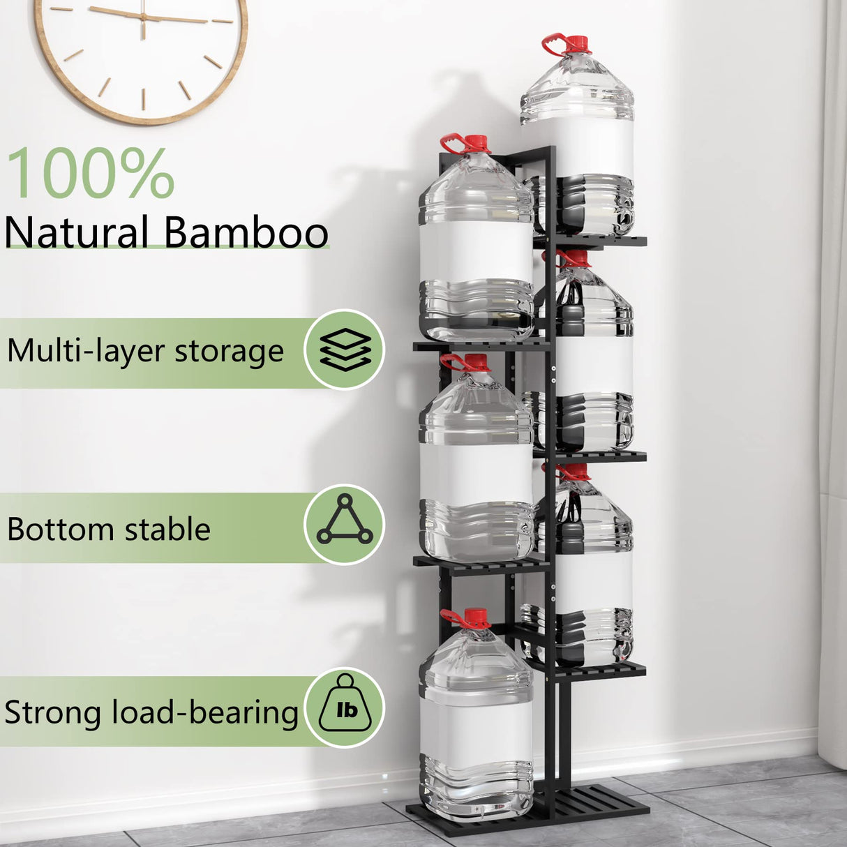 6-Tier Bamboo Plant Stand – Indoor & Outdoor Multi-Pot Shelf