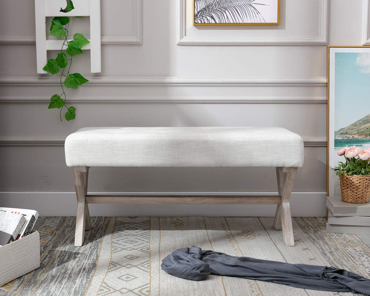 Fabric Upholstered Entryway Bench Seat, 36 inch Bedroom Bench