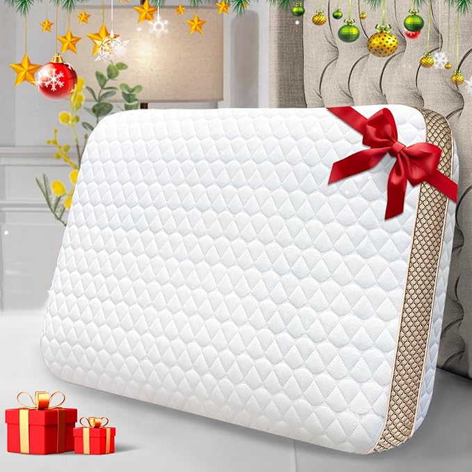 Foam Pillows Set of 2 Standard Size Medium Firm Pillows