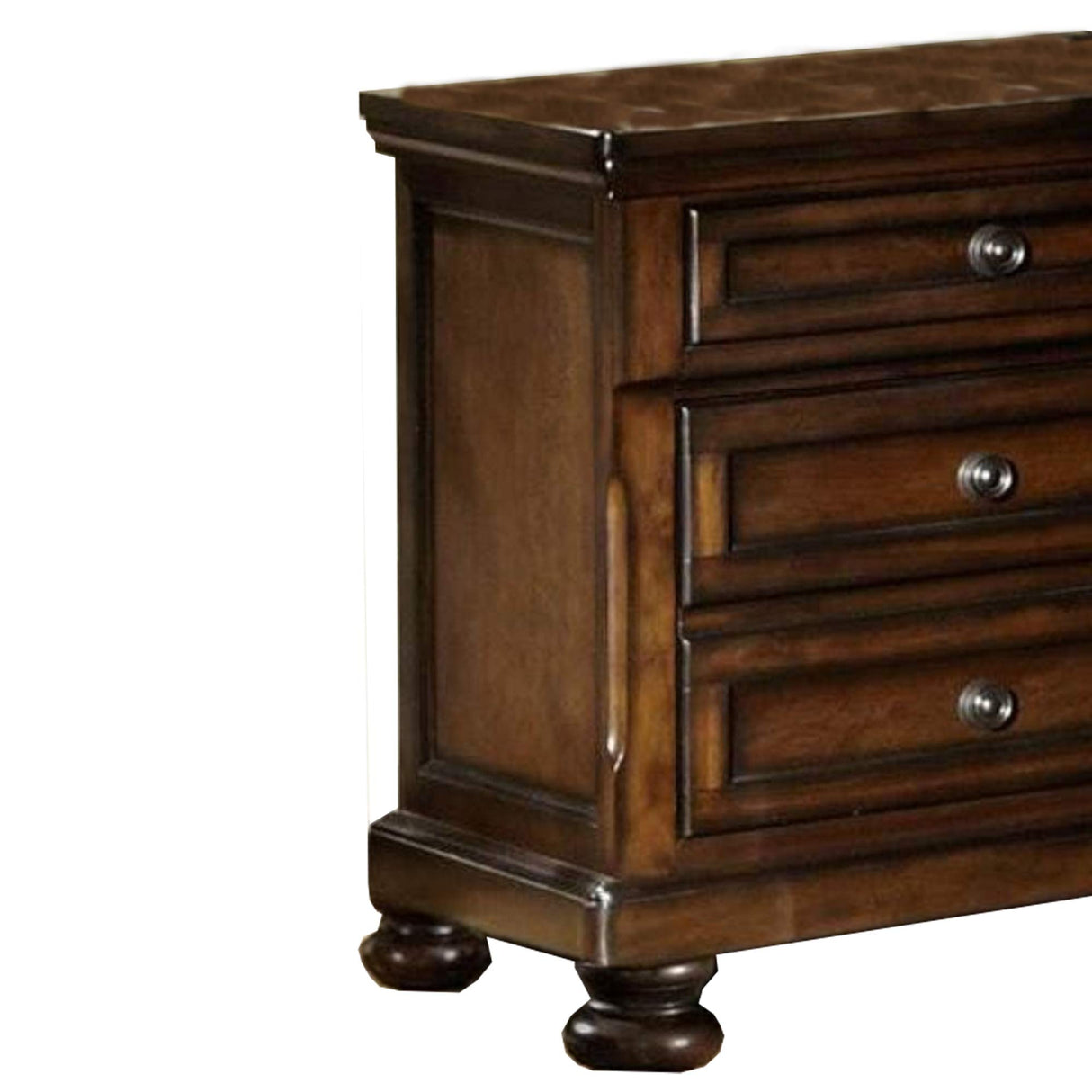 Rich Tone Wooden Nightstand, Brown