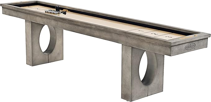 9ft Wentworth Shuffleboard Table with Scratch-Resistant Black Playfield and 8-Puck Set