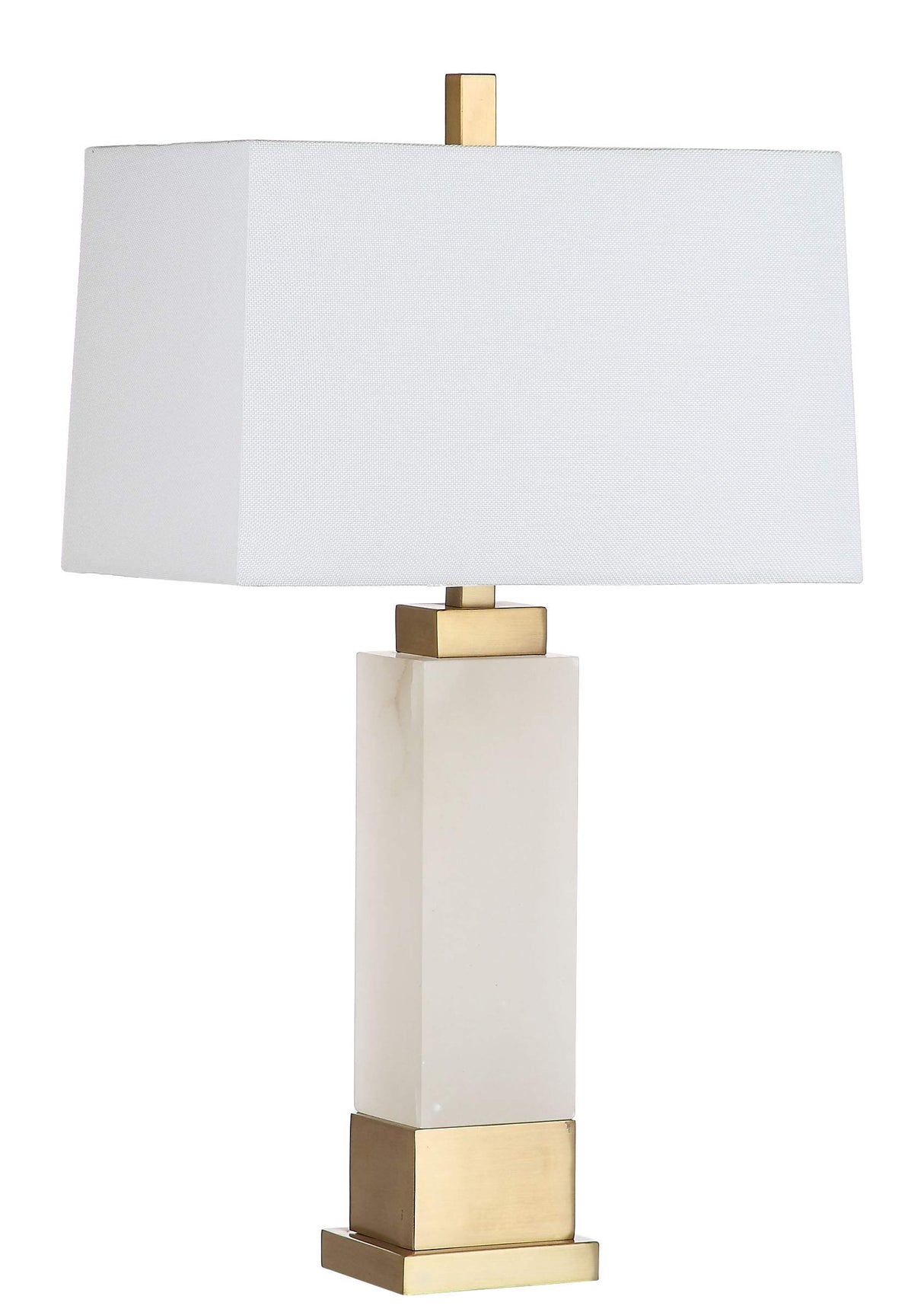 SAFAVIEH Lighting Collection Rozella Alabaster White/ Gold 30-inch Bedroom Living Room Home Office Desk Nightstand Table Lamp (LED Bulb Included)