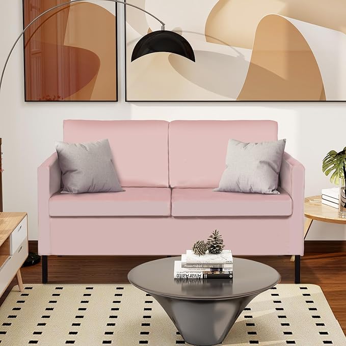 Fabric Modern Small Loveseat Sofa Couch for Living Room