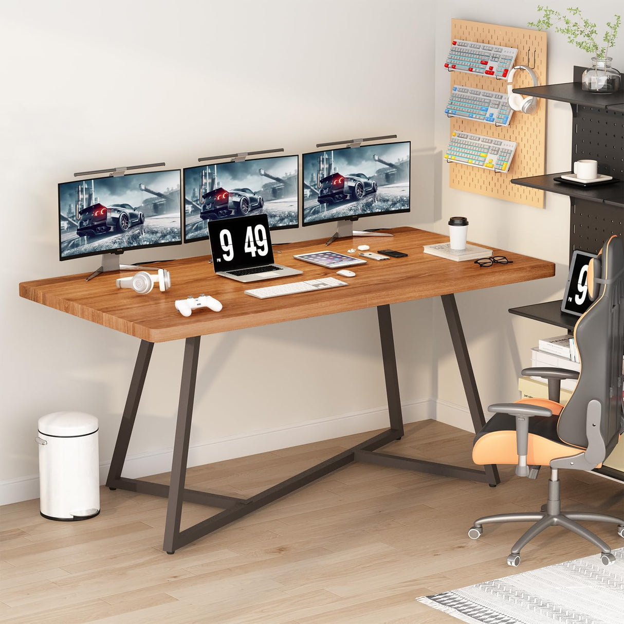 6FT Conference Table, 70.8L x 35.4W x 30.7H Inches Office Table