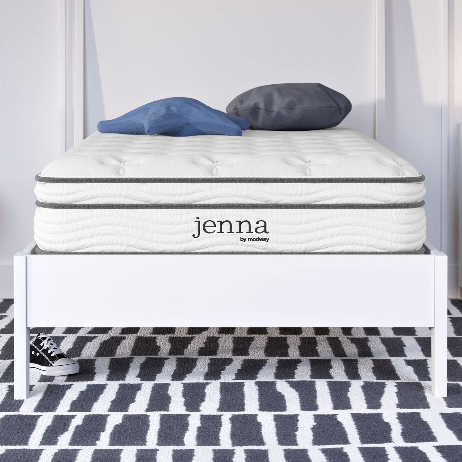 Jenna 8” Innerspring and Memory Foam Narrow Twin Mattress With Individually Encased Coils