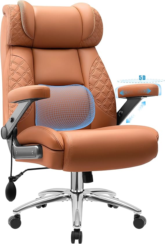 500LBS Big and Tall Office Chair with Adjustable Lumbar Support