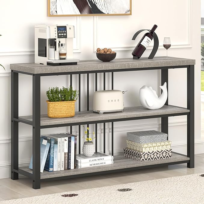 Sofa Console Table, Modern Entryway/Hallway Table for Living Room, Oak