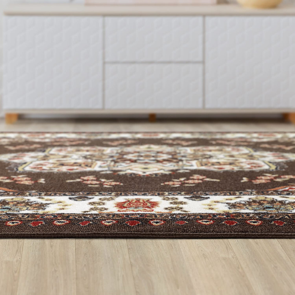 Alfombras Oriental Traditional 8x10 Non-Skid (Non-Slip) Low Profile Pile Rubber