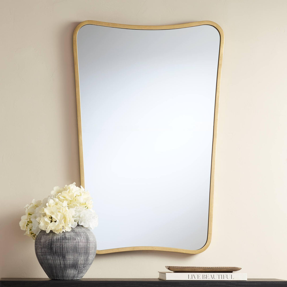 Segundo Metal Brass 22" x 34" Wall Mirror