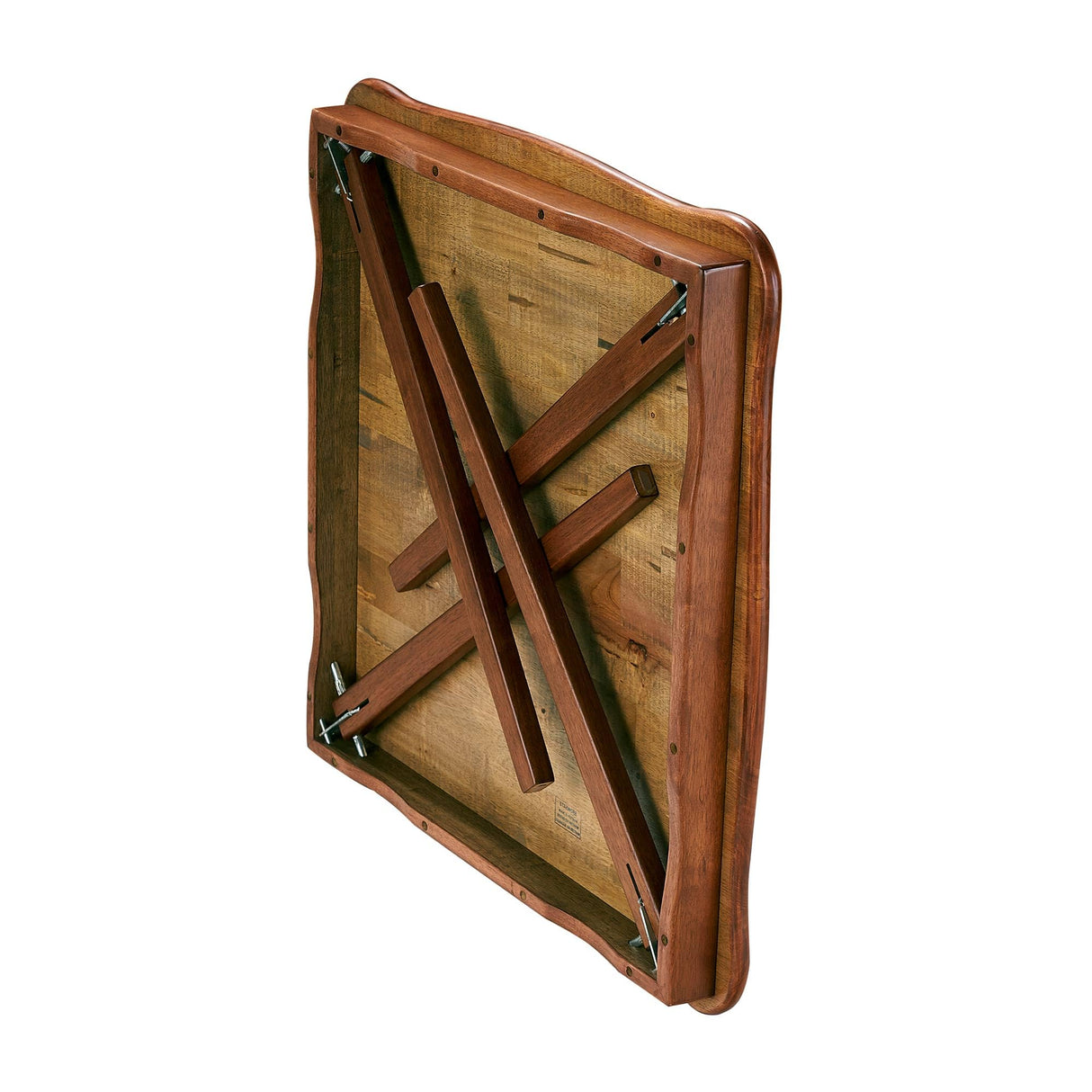 Stakmore Stylish Durable Versatile Square Solid Wood Scalloped Edge Compact Folding Traditional Card