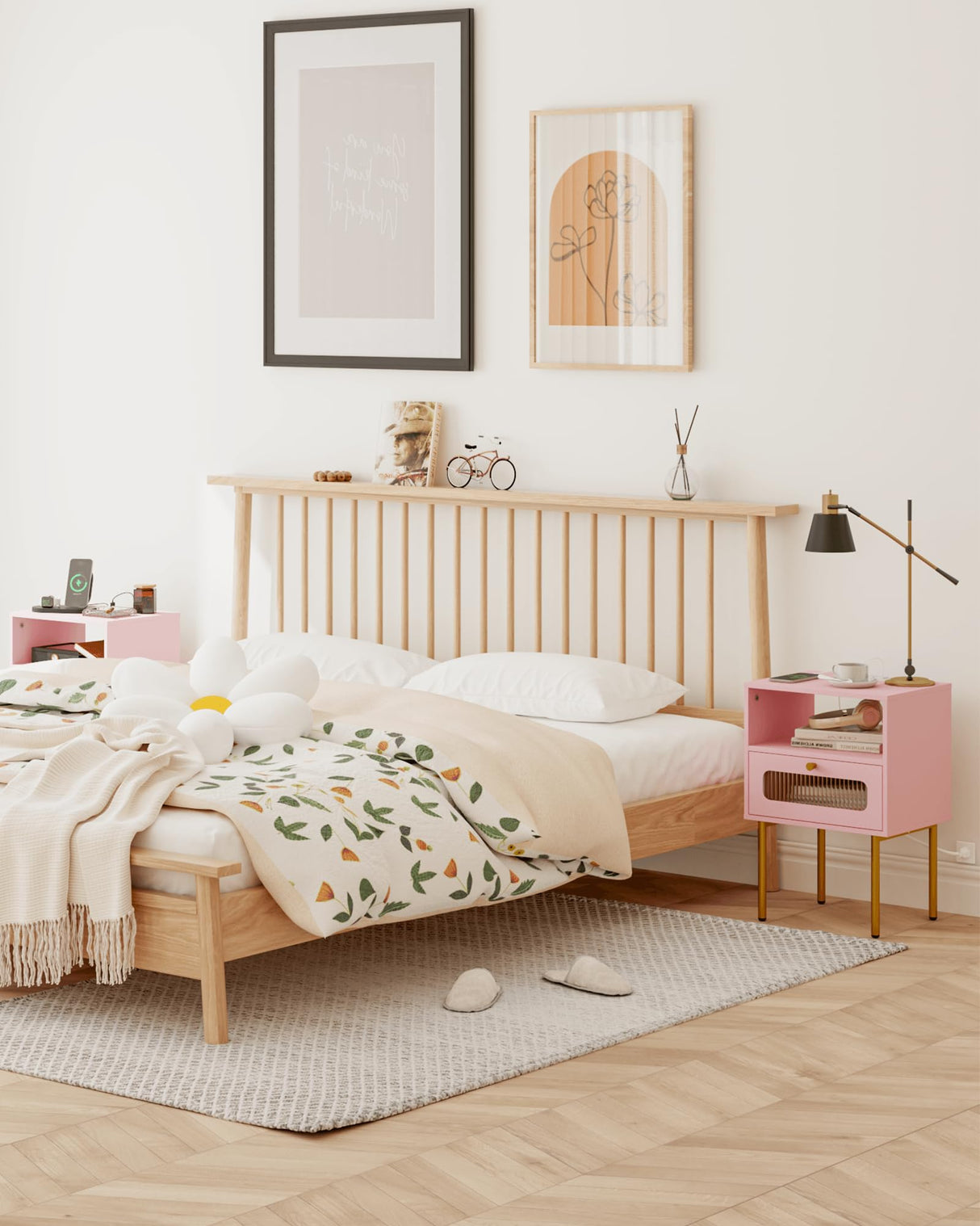 Modern Beside Table with Storage Drawer