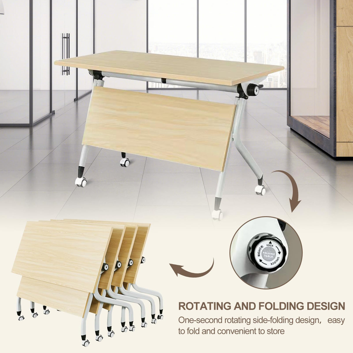 Conference Table Folding Conference Room Tables on Wheels