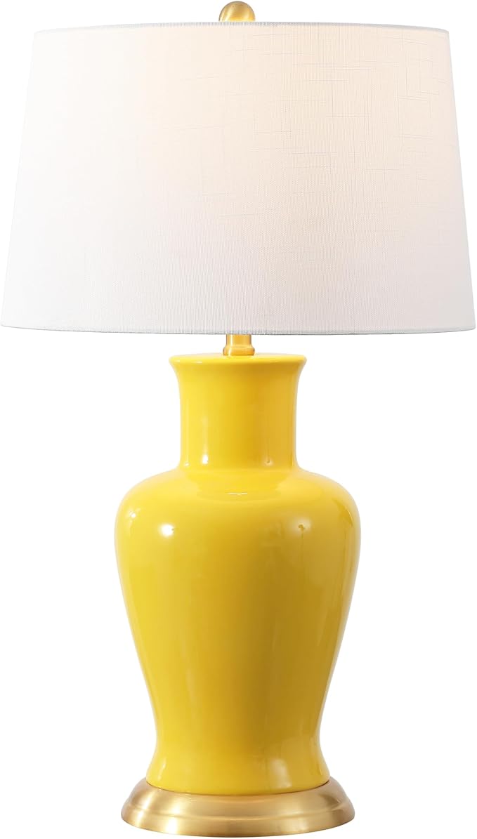 JONATHAN Y JYL4026K Julian 29" Traditional Classic Ceramic Urn LED Table Lamp, Red/Beige for Bedroom, Living Room, Kitchen, Home Office, Kids Room