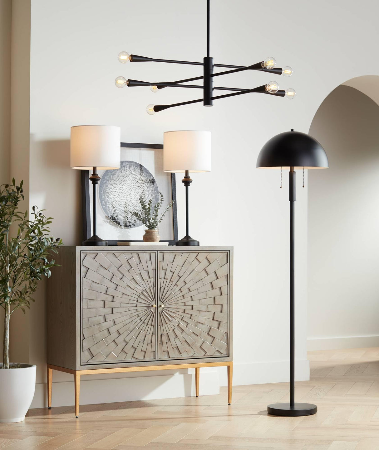 360 Lighting Lynn 26" Tall Skinny Buffet Modern Table Lamps Set of 2 Black Metal Fabric White Shade Living Room Bedroom Bedside Nightstand House Office Home Reading Kitchen Entryway Console Family