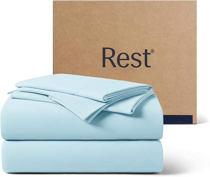 Evercool®+ Starter Sheet Set, Full, Light Blue, Breathable Bed Sheet for Hot Sleeper and Night Sweats