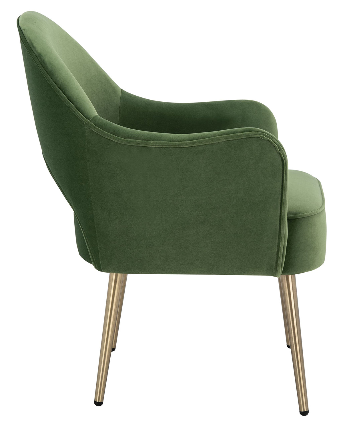 Home Collection Dublyn Green Velvet/Gold Accent Chair
