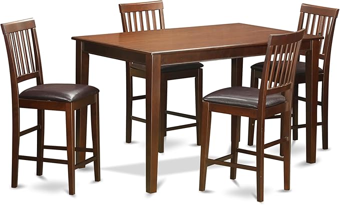 DUVN7H-MAH-LC 7 Piece Counter Height Dining Table Set Consist of a Rectangle Wooden