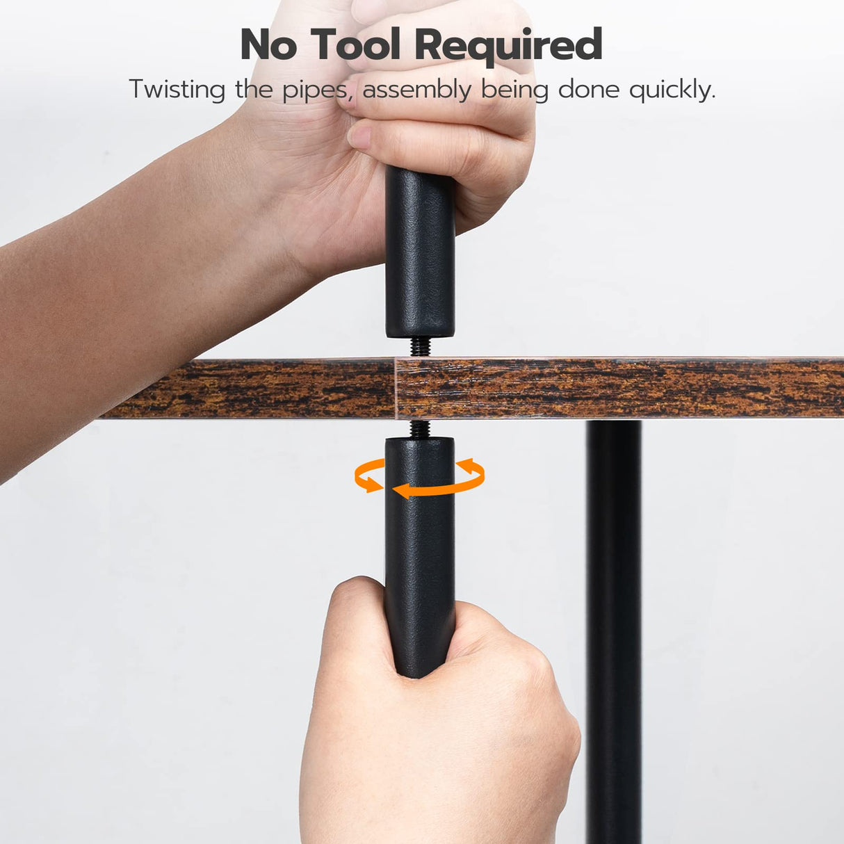 6-Tier Corner Shelf, Corner Square Rack Display Shelf, Tall Storage Rack Plant Stand, Corner Bookcase for Small Spaces, Living Room, Home Office, Kitchen, Rustic Brown and Black BF55CJ01