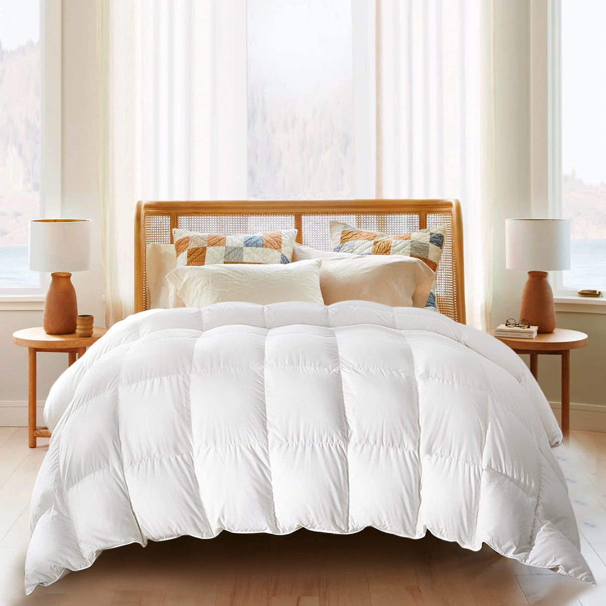 Lightweight Goose Feather Comforter Full/Queen Size, Summer Duvet Insert
