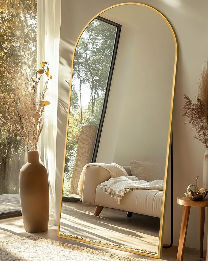 Full Length Mirror with Stand,  Arched Full Body Mirror