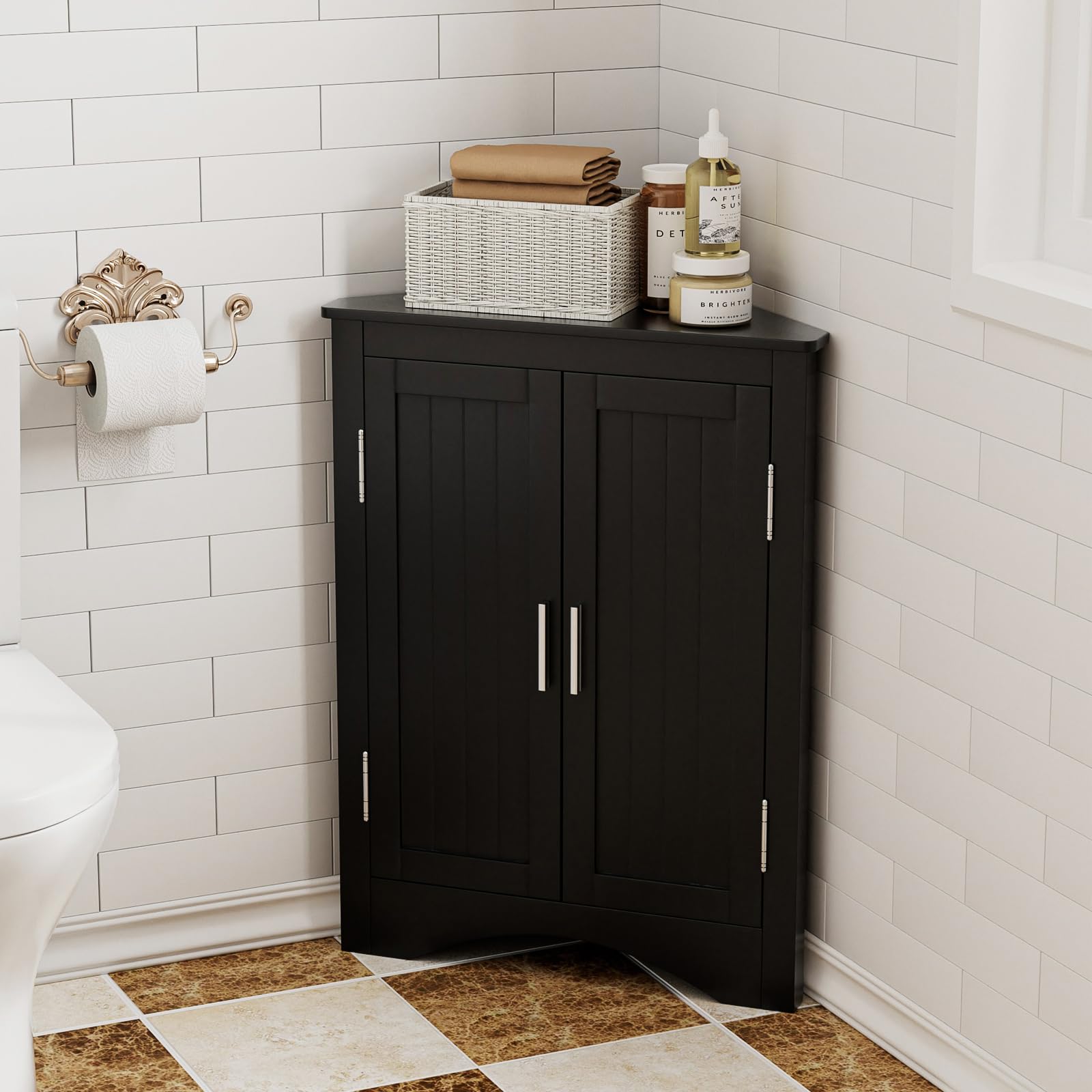 Bathroom Corner Cabinet, Home Floor Storage Cabinet