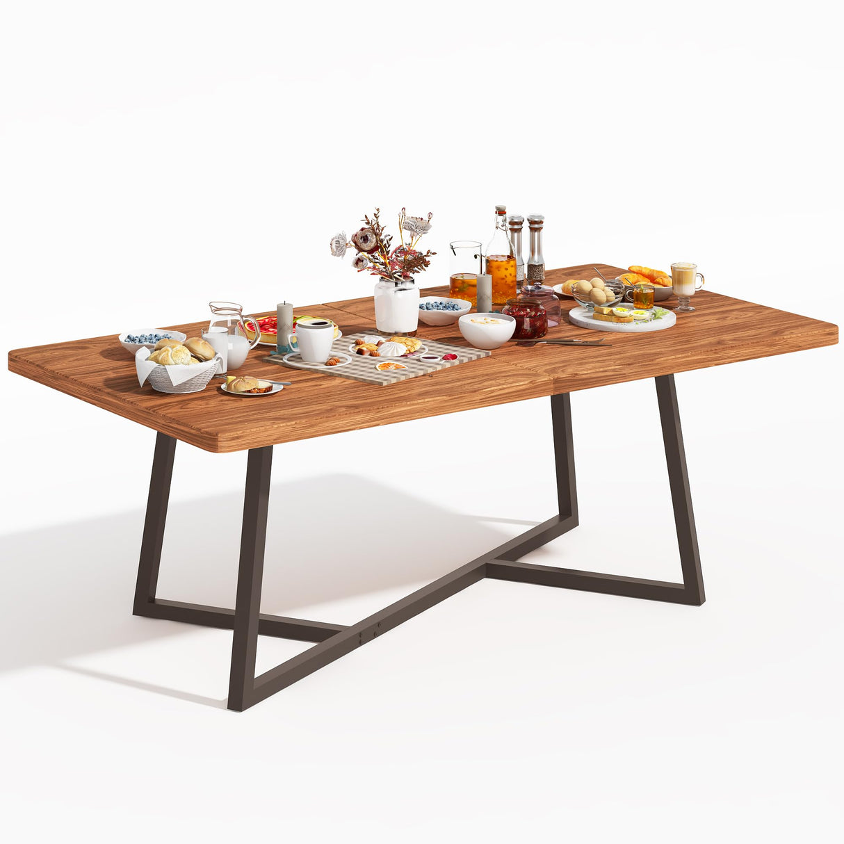 6FT Conference Table, 70.8L x 35.4W x 30.7H Inches Office Table