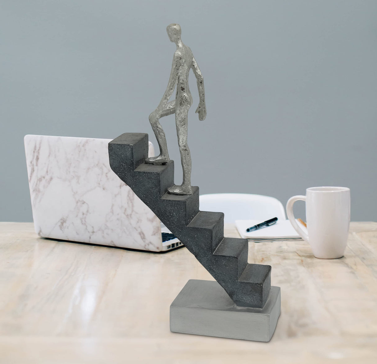 Modern Desk Decor 'Top of The Rock' - Abstract Sculpture 11" as Motivation
