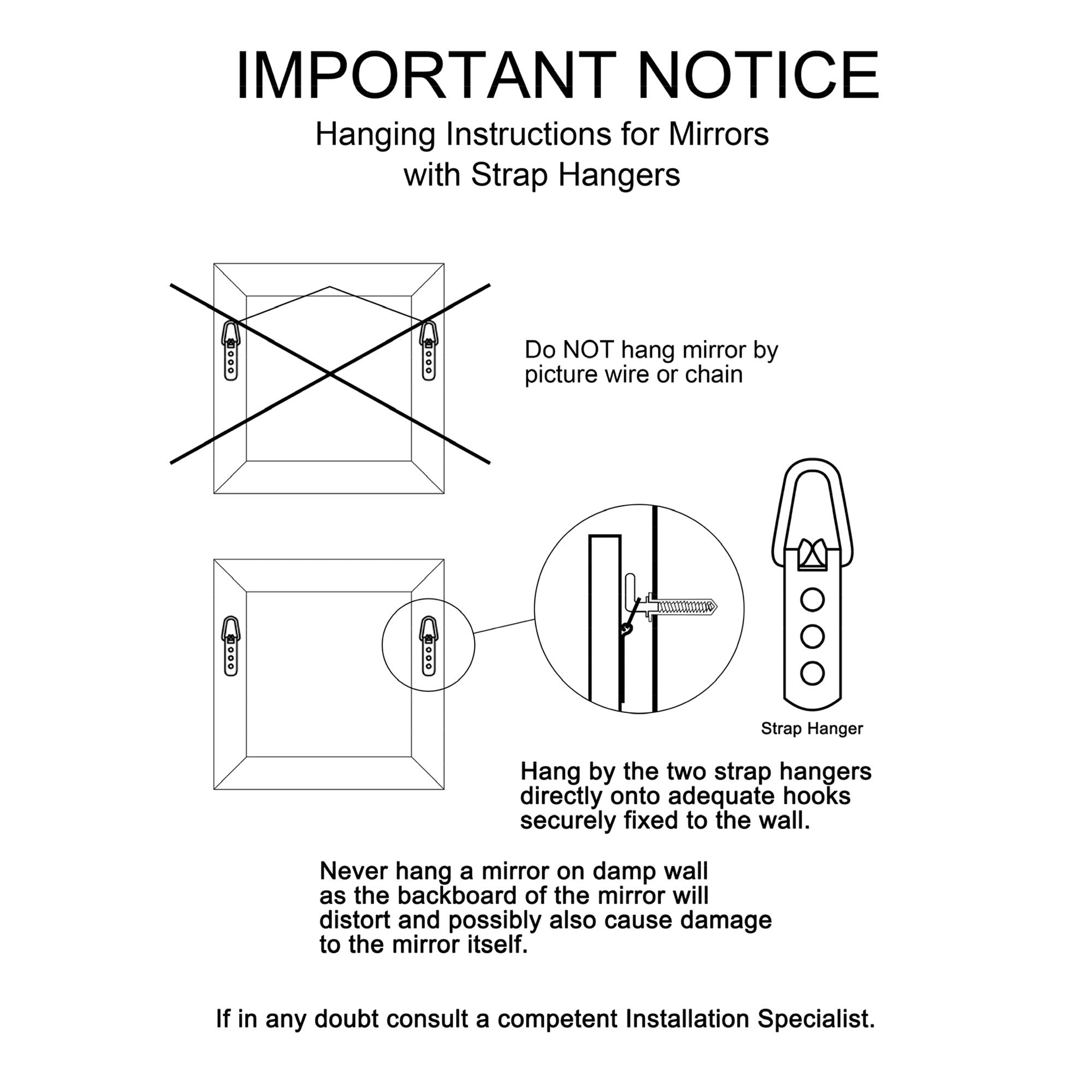 Rectangular Hanging Wall Mirror, Scroll Work Frame