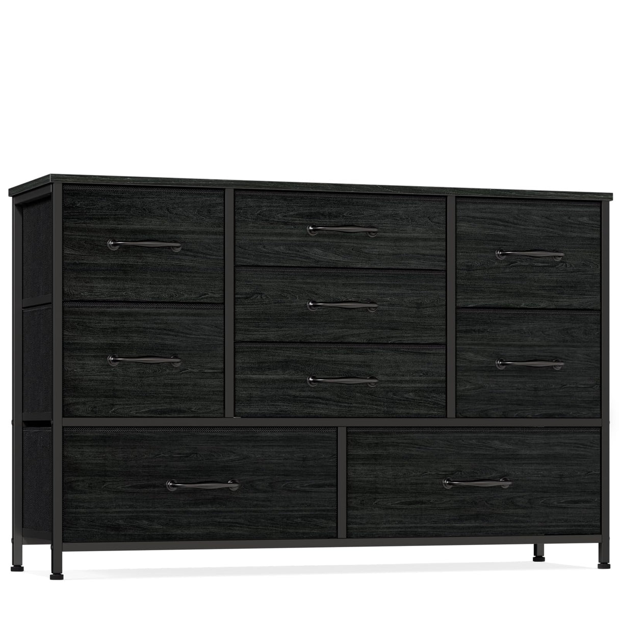 Wide Dresser with 9 Large Drawers for 55'' Long TV Stand