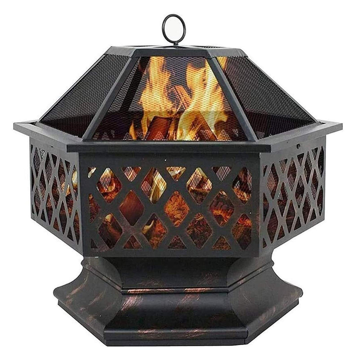 Fire Pits Outdoor Wood Burning Outdoor Fire Pits Portable Metal Fire Pit Hexagon