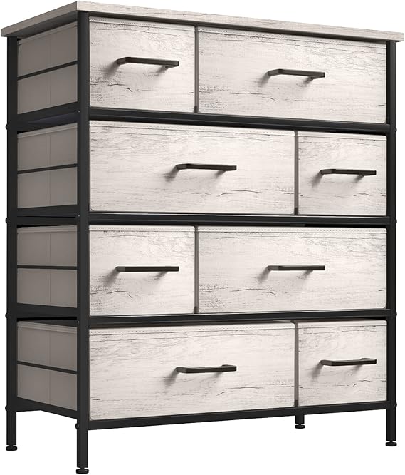 Dresser for Bedroom with 8 Drawers - Tall Chest Storage Tower