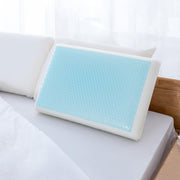 Cooling Memory Foam Pillow with Two-Sided Reversible Cover, Neck Support for Back