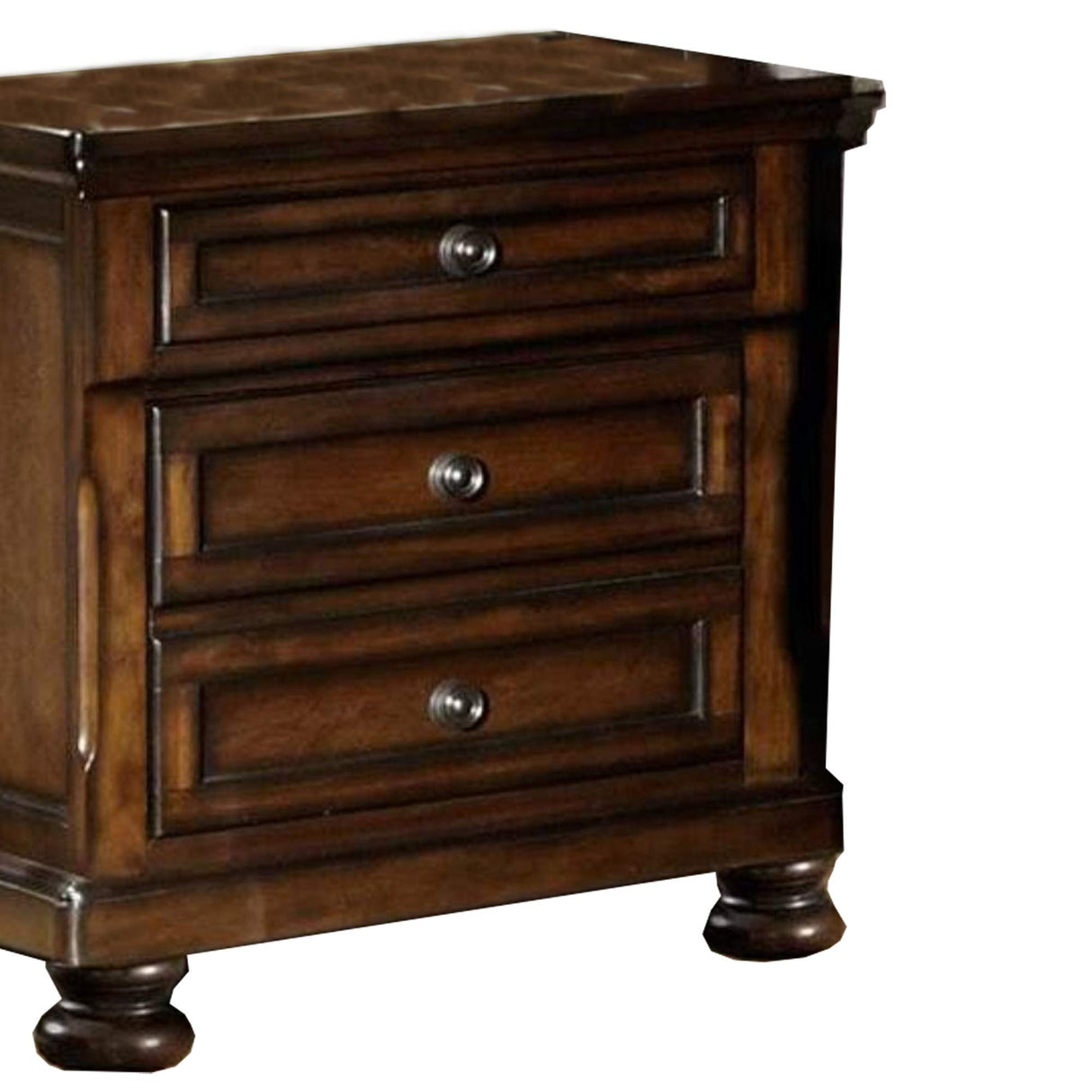 Rich Tone Wooden Nightstand, Brown