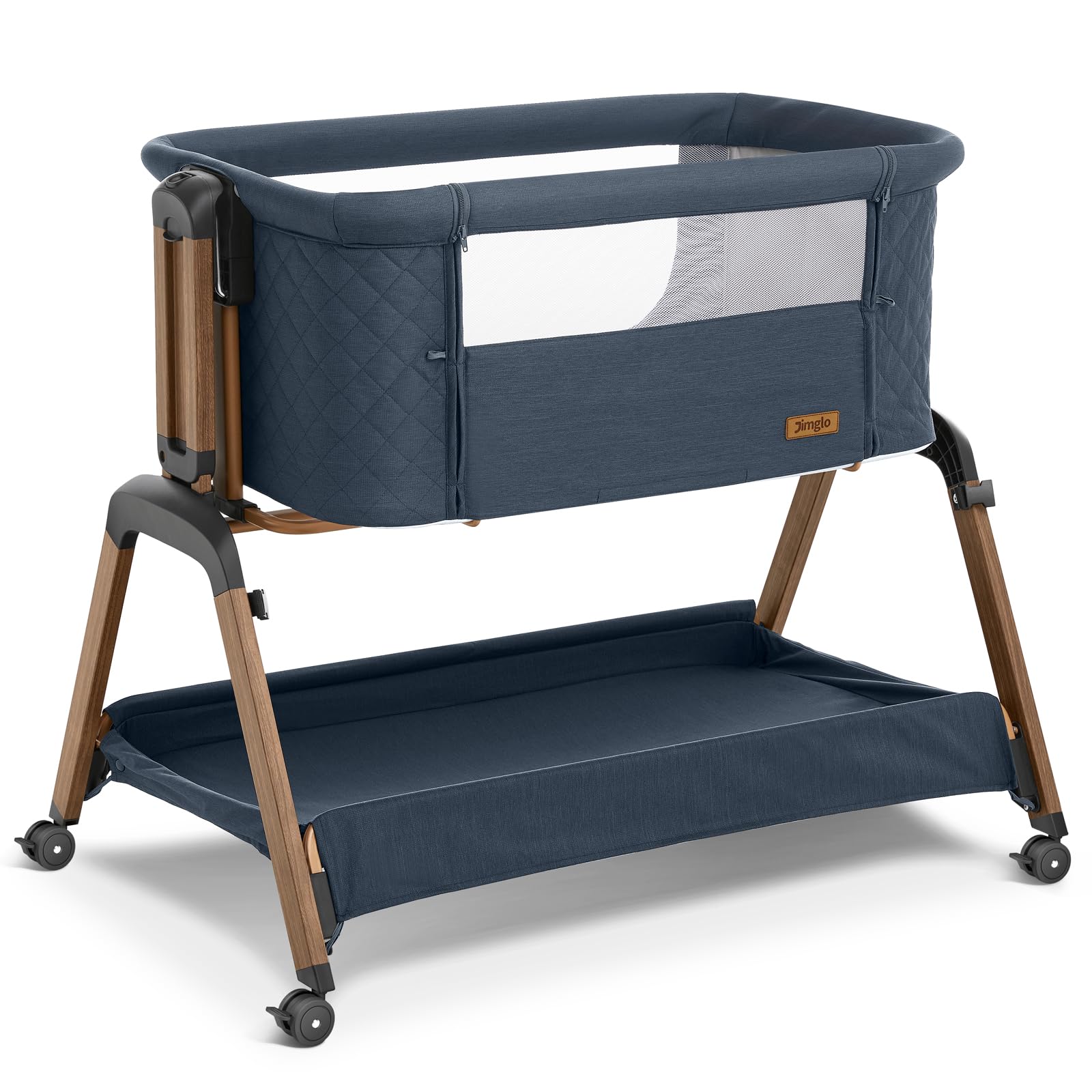 3 in 1 Baby Bassinet, Rocking Bassinets with Comfy Mattress and Wheels