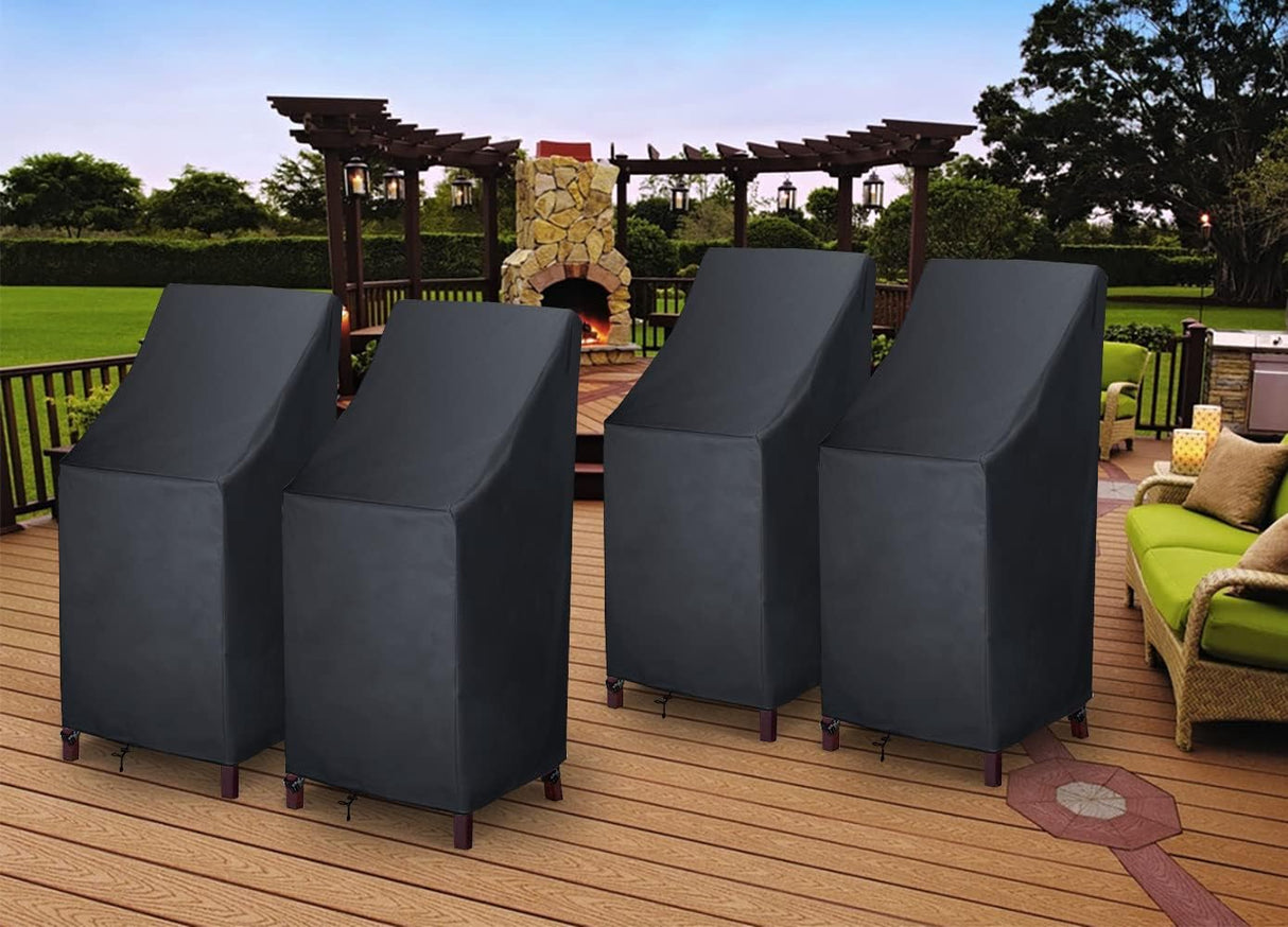 High Back Patio Chair Cover, Stackable Outdoor Covers